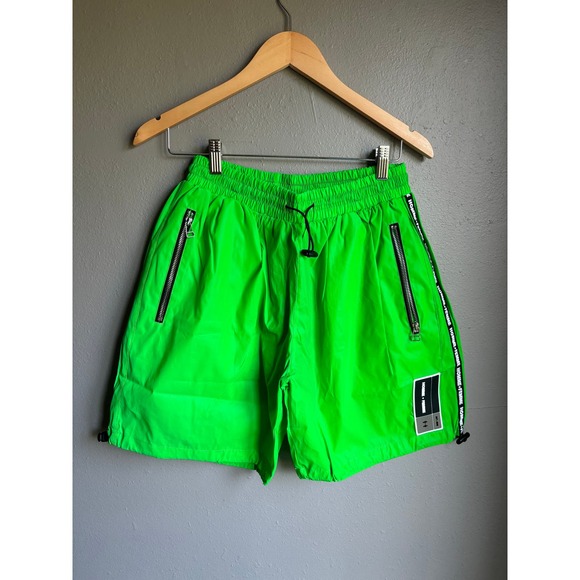 Homme + Femme Mens‎ Future Reflective Green Shorts Size Small - Picture 1 of 4